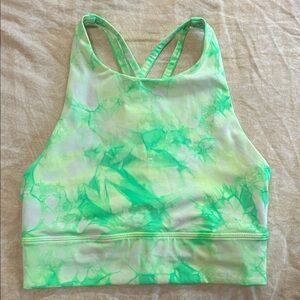 Lululemon Athletica Green Tie-Dye Crop Top